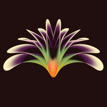 Light flowers on the black background Stock Illustration