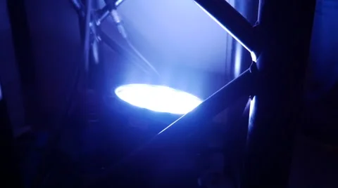 Light flows in stage construction Stock Footage 64569047
