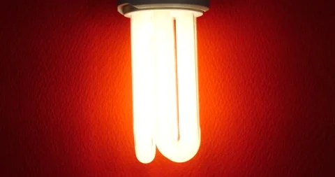 Light on  fluorescent light bulb Vidéo 162619926