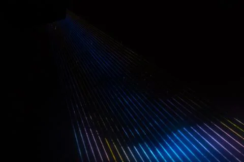 Light formations at the corporate light set, a multimedia story. Stock Photos