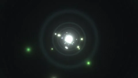 Light forms circular patterns against a dark background Stock Footage 339081970