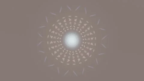 Light forms create dynamic patterns in motion on a neutral background Stock Footage 337410686