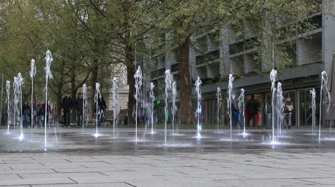 Light Fountain in Dresden Stock Footage 47014827
