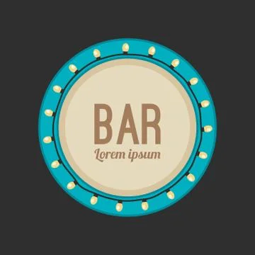 Light frame with bulbs. Stock Illustration