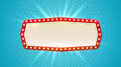 Light frame label, event bar casino, show signboard. Vector illustration Stock Illustration