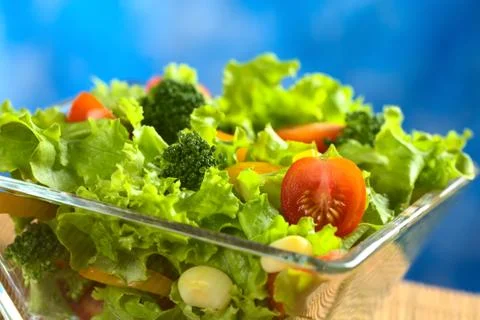 Light fresh vegetable salad Stock Photos
