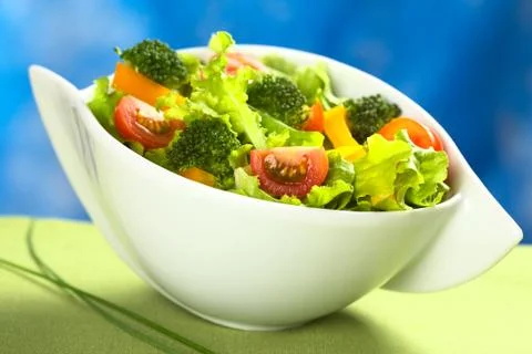 Light fresh vegetable salad Stock Photos
