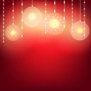 Light garland for wedding Stock Illustration