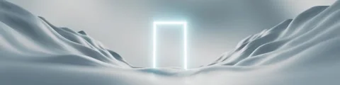 Light gate background looping in abstract curved wave patterns Stock Footage 347580403