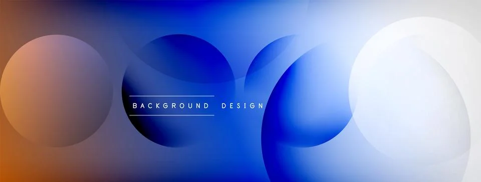 Light geometric abstract background with lines, circles Stock Illustration
