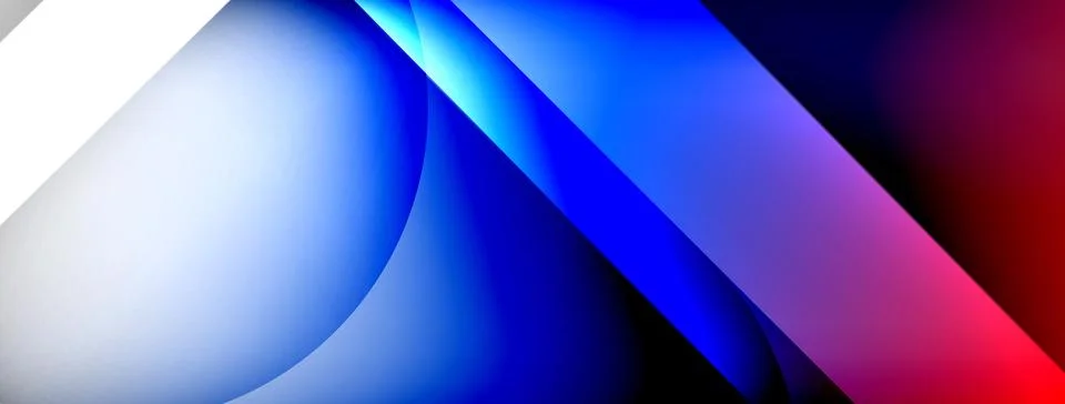 Light geometric abstract background with lines, circles Stock Illustration
