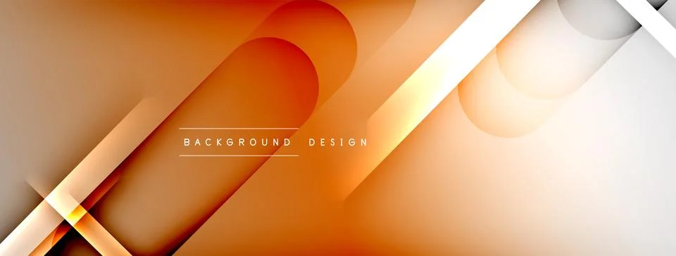 Light geometric abstract background with lines, circles Stock Illustration