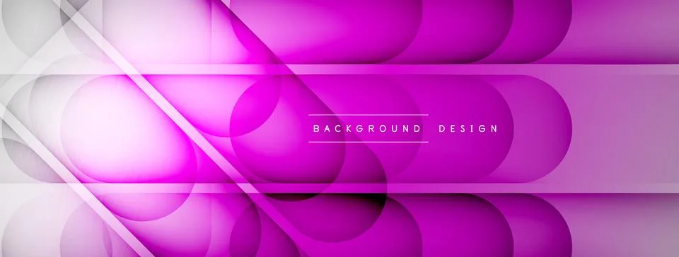 Light geometric abstract background with lines, circles Stock Illustration