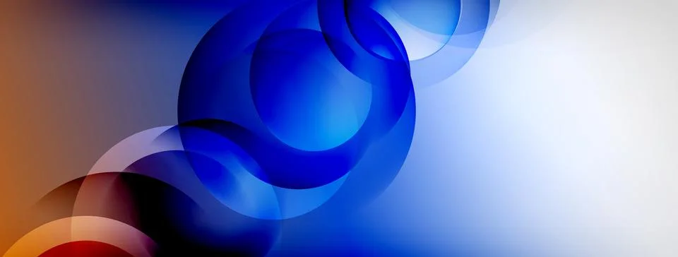 Light geometric abstract background with lines, circles Stock Illustration