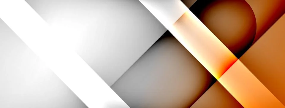 Light geometric abstract background with lines, circles Stock Illustration