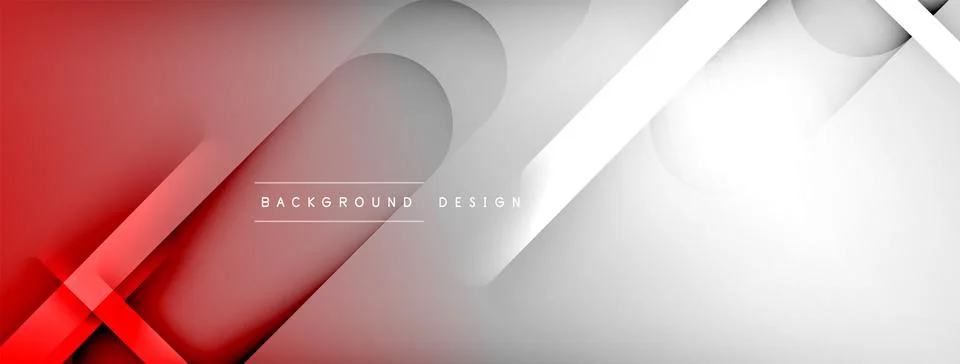 Light geometric abstract background with lines, circles Stock Illustration