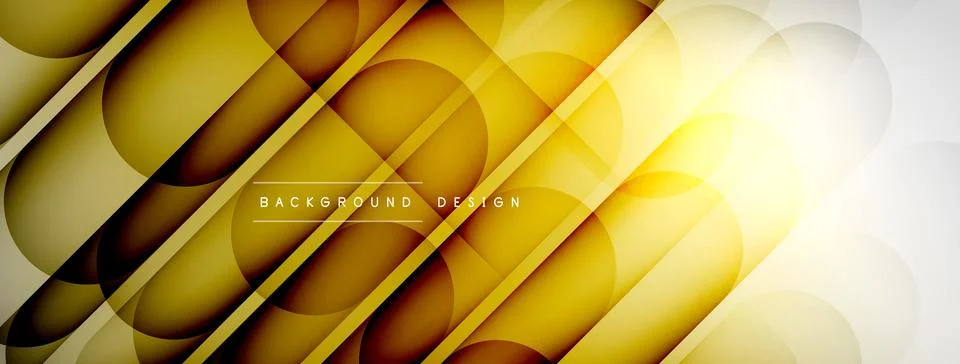Light geometric abstract background with lines, circles Stock Illustration