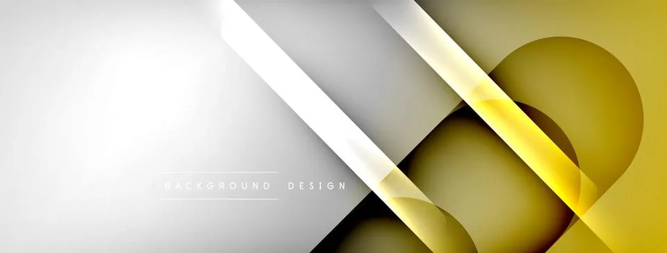 Light geometric abstract background with lines, circles Illustrazione stock