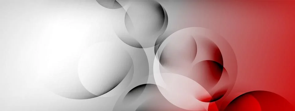 Light geometric abstract background with lines, circles Stock Illustration