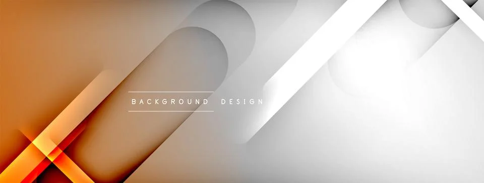 Light geometric abstract background with lines, circles Stock Illustration