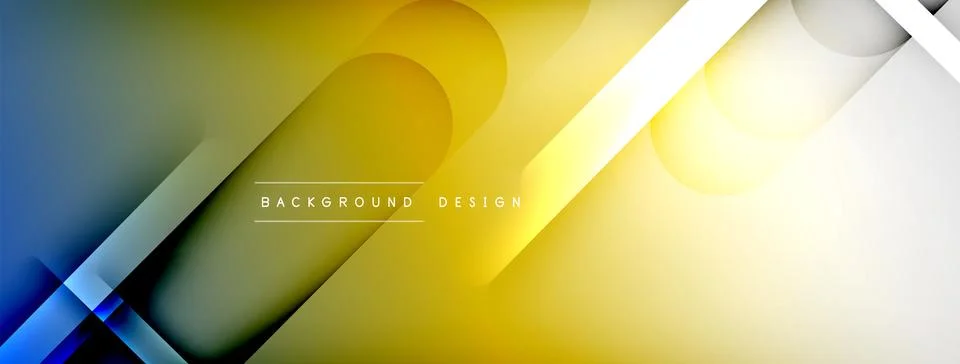 Light geometric abstract background with lines, circles Stock Illustration