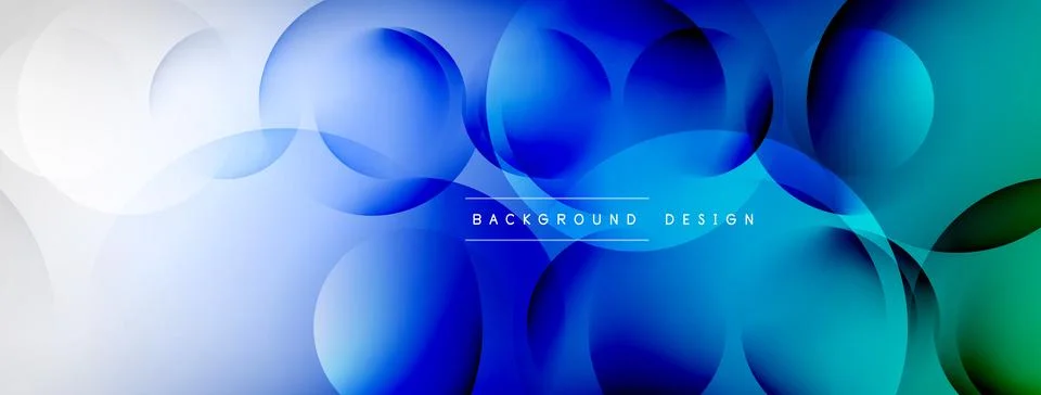 Light geometric abstract background with lines, circles Stock Illustration