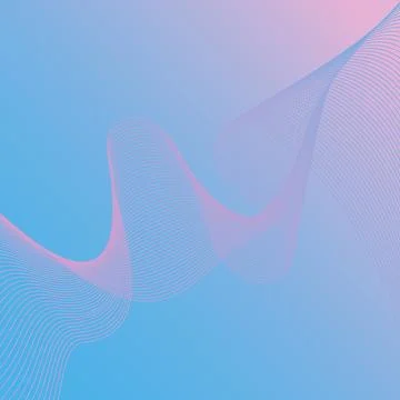 Light geometric background with wave lines Stock Illustration