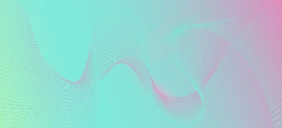 Light geometric background with wave lines. Stock Illustration