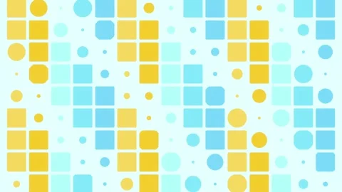 Light Geometric Columns Loop Yellow and Blue Flat Design Stock-Footage 342604244