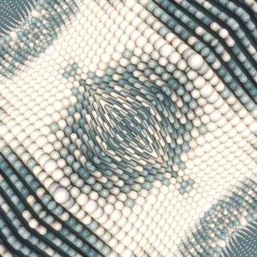 Light geometric texture of white and turquoise rods. 3D background イラスト素材