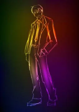 A light girl's face Stock Illustration