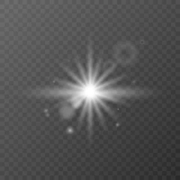 Light from the glare. The star flashed. Vector illustration Stock Illustration