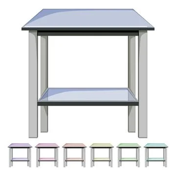 Light glass table cartoon vector graphic Ilustração Stock