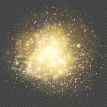 Light gleaming effect. Soft realistic fireworks with glitter splatter elements 库存插图