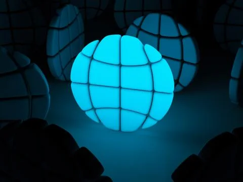 Light globe symbol background Stock Illustration