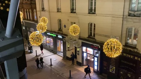 Light Globes Above Street 스톡 동영상 227977385