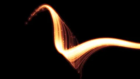 Light glow abstract effect black background. 3d illustration, 3d rendering. Stockillustratie