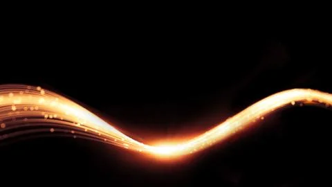 Light glow abstract effect black background. 3d illustration, 3d rendering. イラスト素材