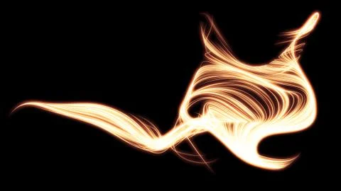 Light glow abstract effect black background. 3d illustration, 3d rendering. Stockillustratie