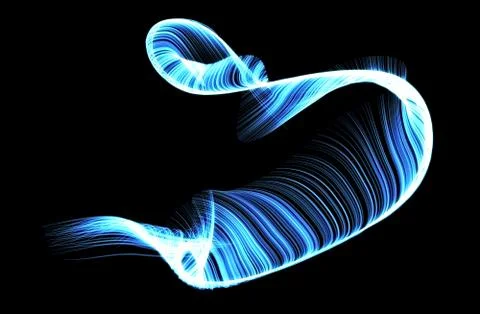 Light glow abstract effect black background. 3d illustration, 3d rendering. Illustrazione stock