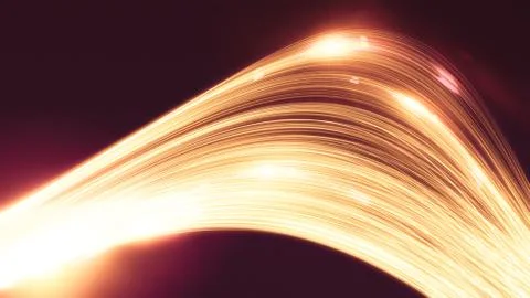 Light glow abstract effect black background. 3d illustration, 3d rendering. Stock Illustration