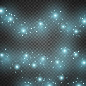 Light glow effect, star bursts, aqua color Stock Illustration