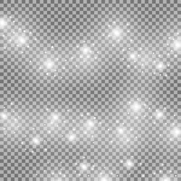 Light glow effect, star bursts, white color Stock Illustration