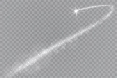 Light glow effect stars bursts with sparkles isolated on transparent background. Stock Illustration
