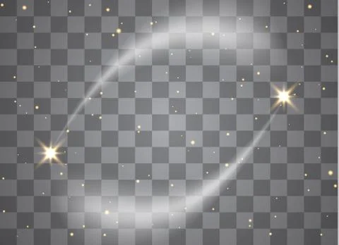 Light glow effect stars bursts with sparkles isolated on transparent backgrou Stock Illustration