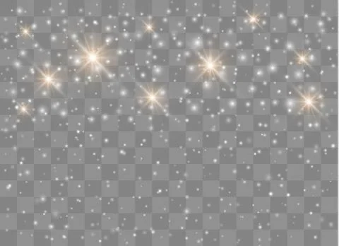 Light glow effect stars. Vector sparkles on transparent background. Christmas Stock Illustration