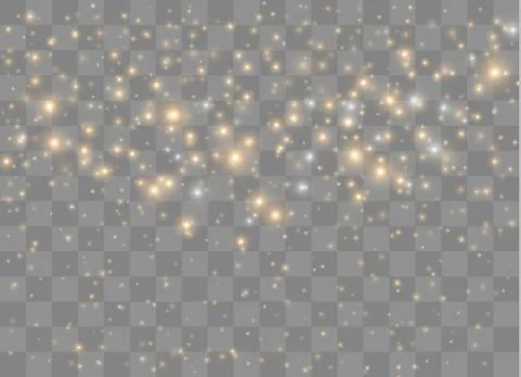 Light glow effect stars. Vector sparkles on transparent background. Christmas Stock Illustration