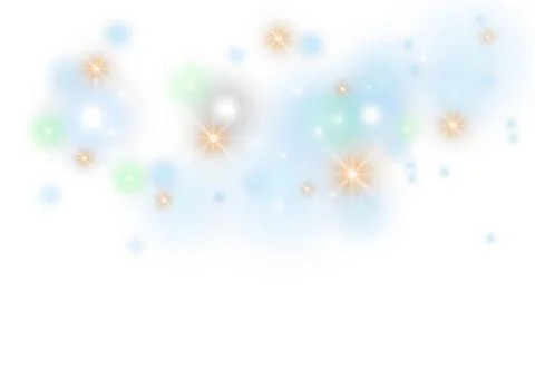 Light glow effect stars. Vector sparkles on transparent background. Sparkling Stock Illustration