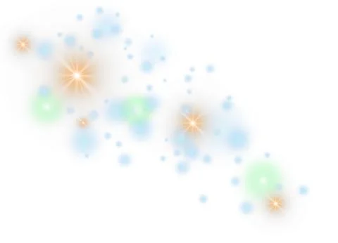Light glow effect stars. Vector sparkles on transparent background. Sparkling Stock Illustration