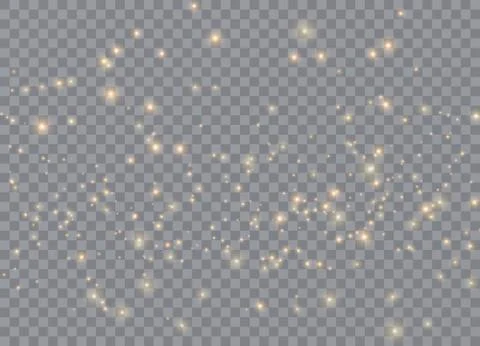 Light glow effect stars. Vector sparkles on transparent background. Christmas Stock Illustration